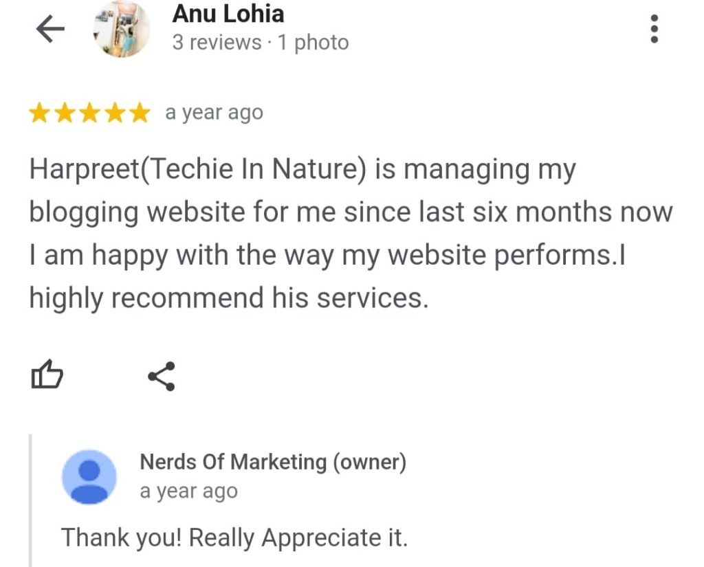 Google Review Customer 2